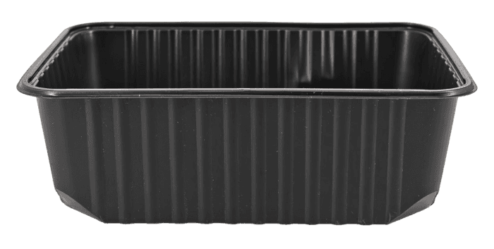 Контейнер пластиковый УПАКС 1000 мл 186*132*62 мм ЧЕРНЫЙ, СВЧ + крышка КОМПЛЕКТ