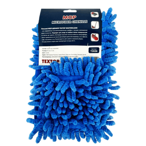 МОП/ МОР /Сменная насадка к швабре Masterclean 42*13см микрофибра "Chenille", синяя
