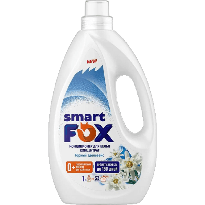 Кондиционер для белья 1 л SMART FOX, Горный эдельвейс