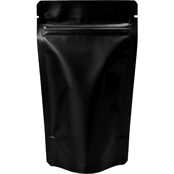Пакет Дой-пак 105*195 "35+35" мм металлизированный Черный матовый zip-lock