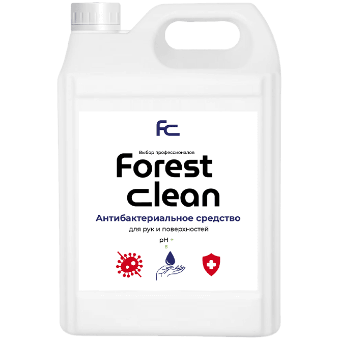 Средство для рук и поверхностей с антибактериальным эффектом "FOREST Clean" 5 л Евро Средство для рук и поверхностей с антибактериальным эффектом "FOREST Clean" 5 л Евро