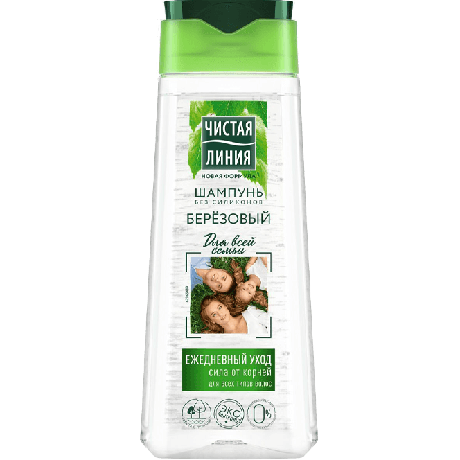 Шампунь 250 мл "Чистая линия", Березовый для всей семьи/Универсальный Шампунь 250 мл "Чистая линия", Березовый для всей семьи/Универсальный